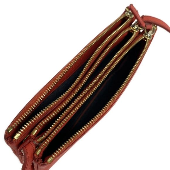 Auth CELINE Trio - Red Leather Shoulder Bag - Picture 7 of 13